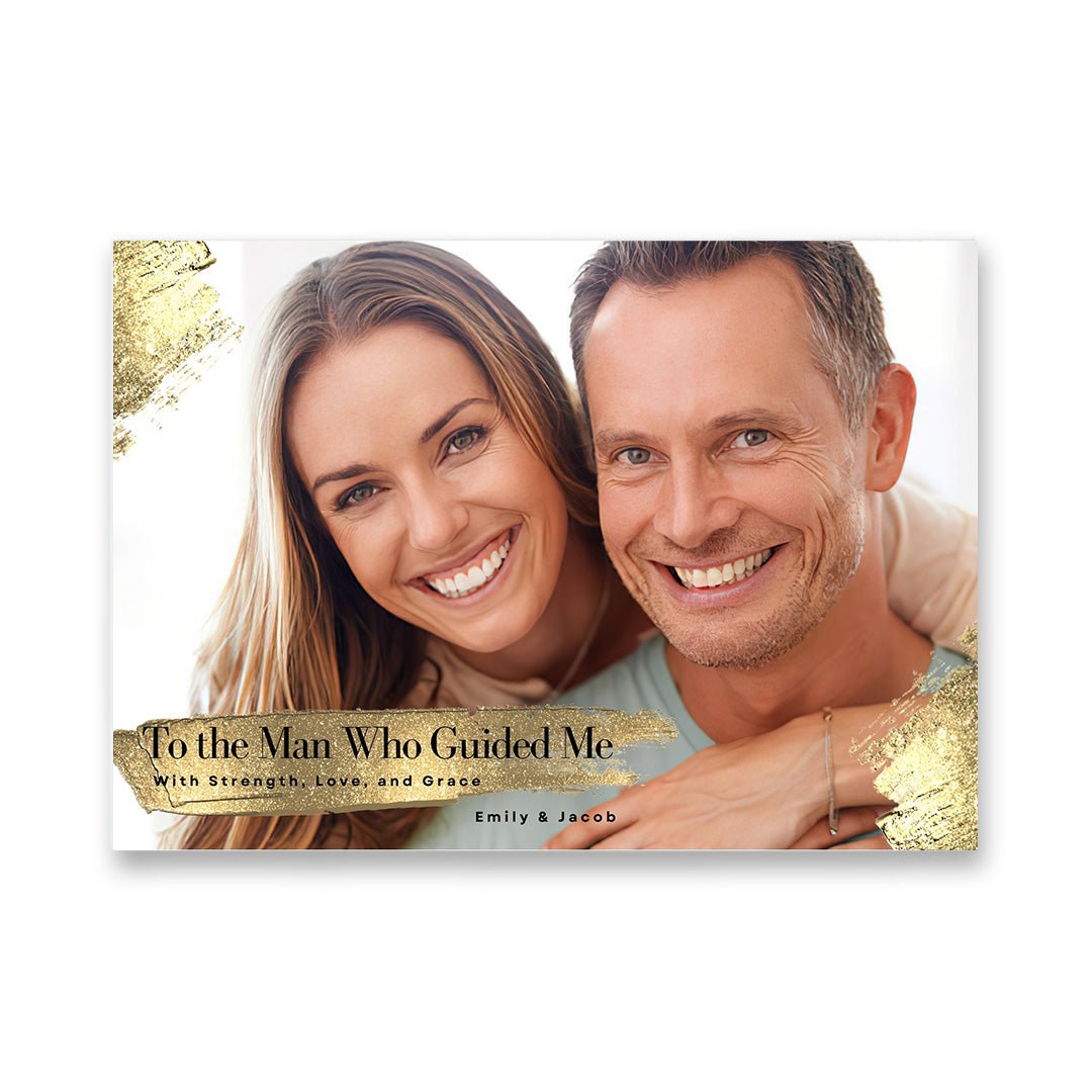 Custom Wedding Video Book – Heartfelt Gift for Father of the Bride in Gold and White Theme