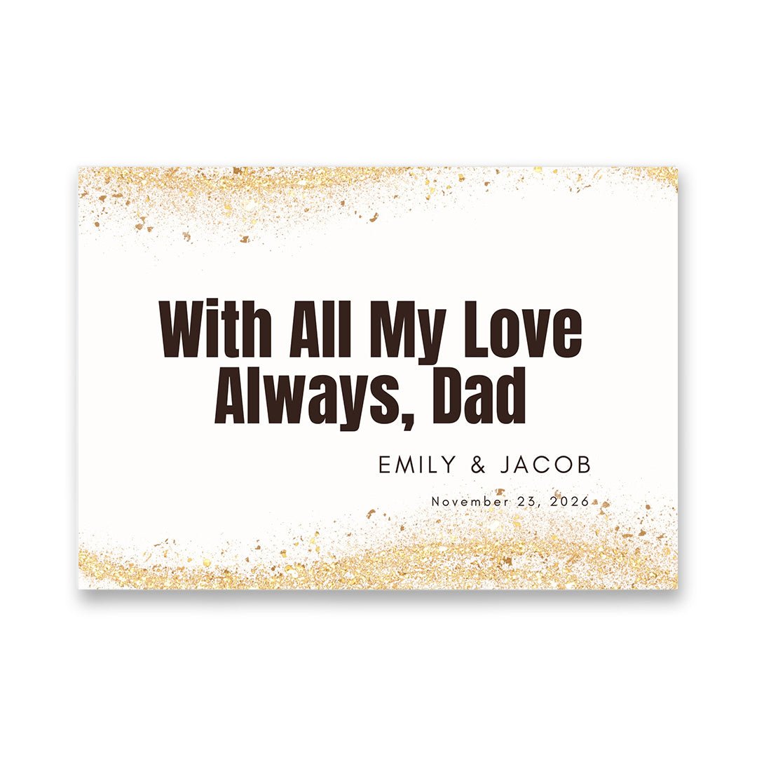 Custom Wedding Video Book – Heartfelt Gift for Father of the Bride in Gold and White Theme