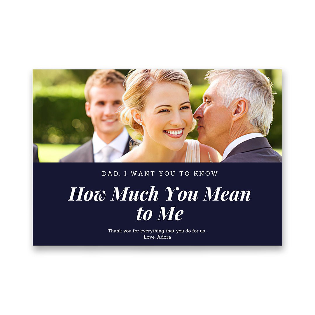 Custom Wedding Video Book for Father of the Bride – Navy Blue Theme