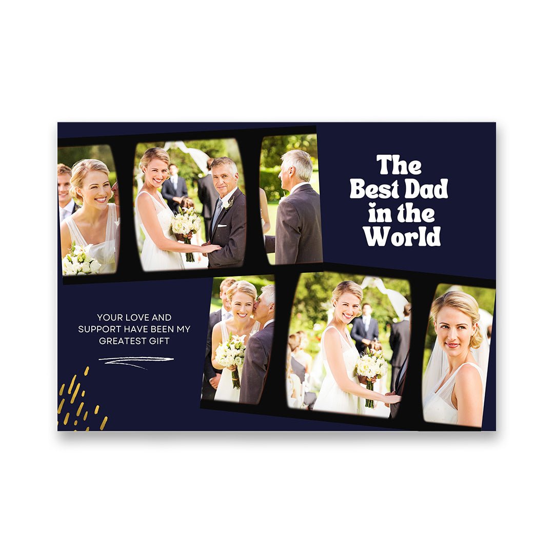 Custom Wedding Video Book for Father of the Bride – Navy Blue Theme