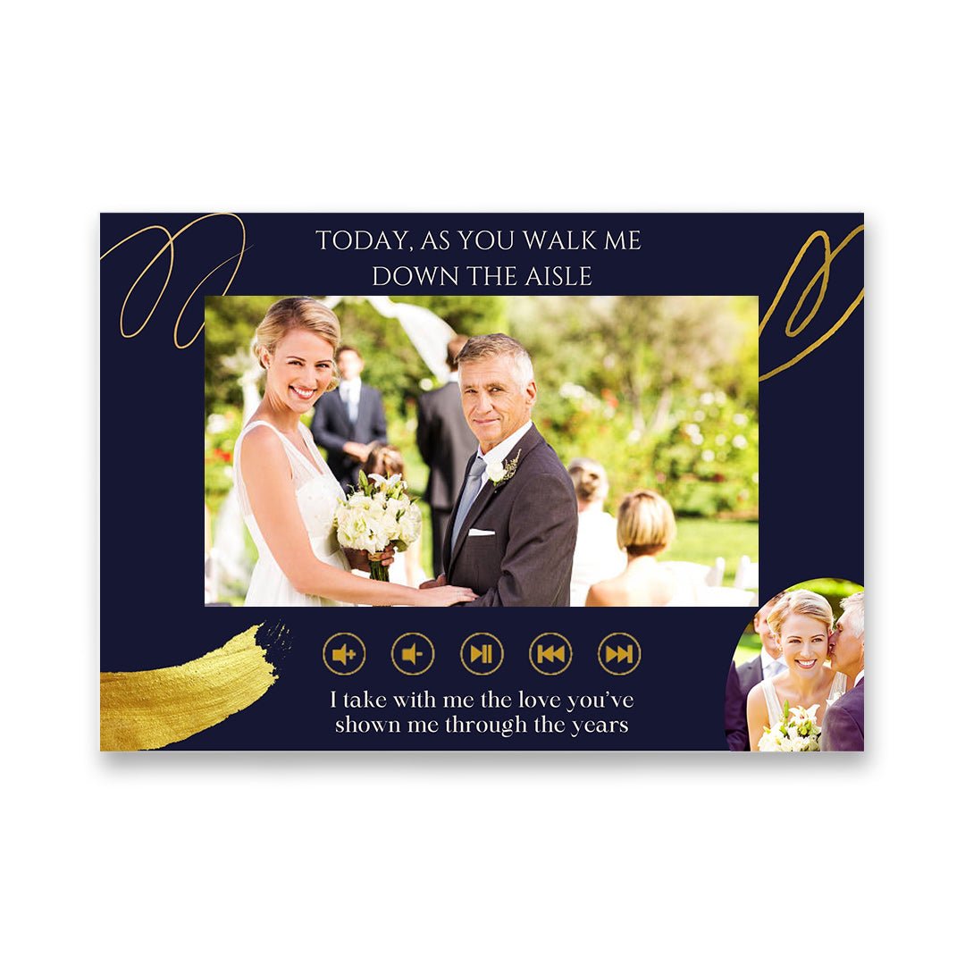 Custom Wedding Video Book for Father of the Bride – Navy Blue Theme