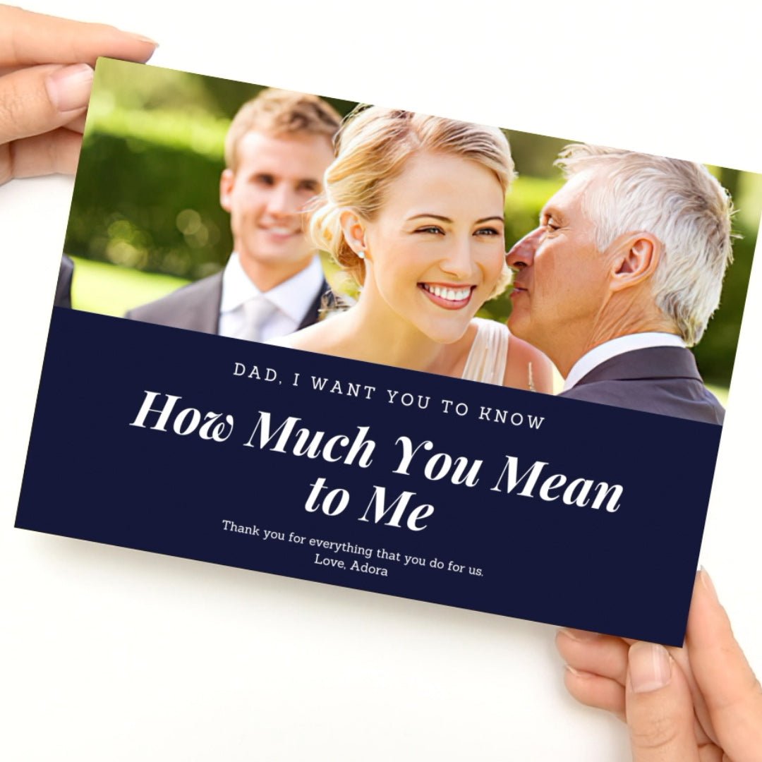 Custom Wedding Video Book for Father of the Bride – Navy Blue Theme