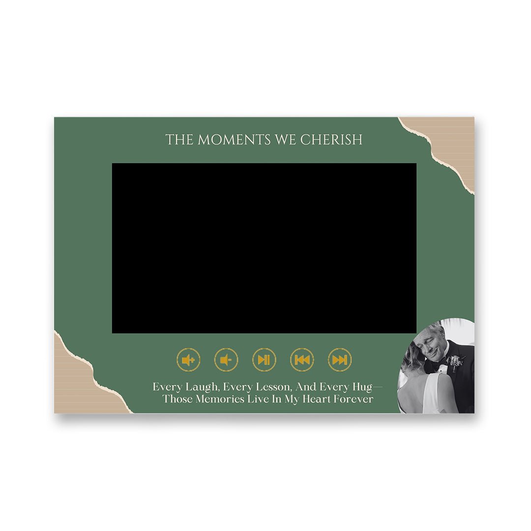 Personalised Wedding Video Book – Green and Gold Theme for Father of the Bride