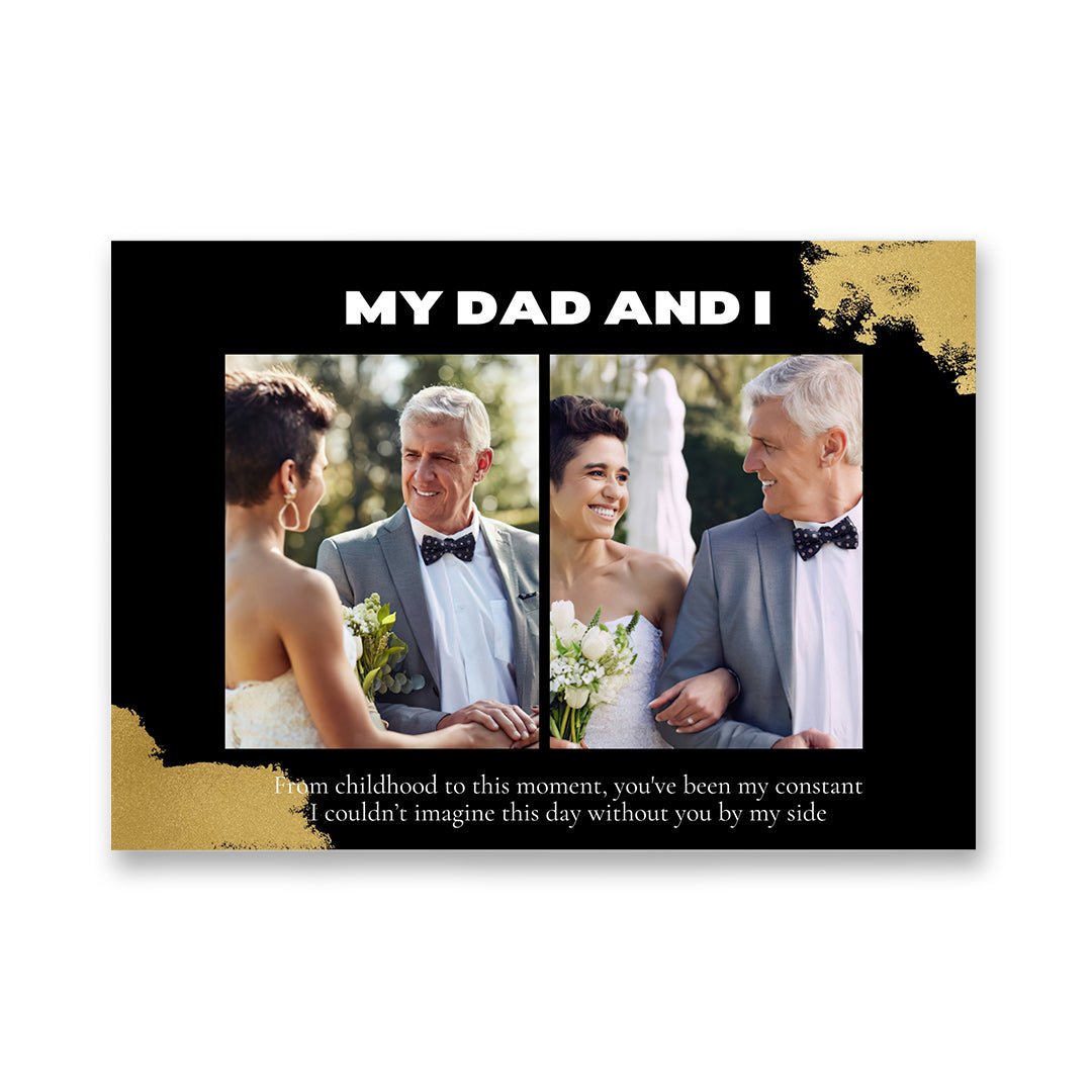 Custom Wedding Video Book – Black and Gold Theme for Father of the Bride