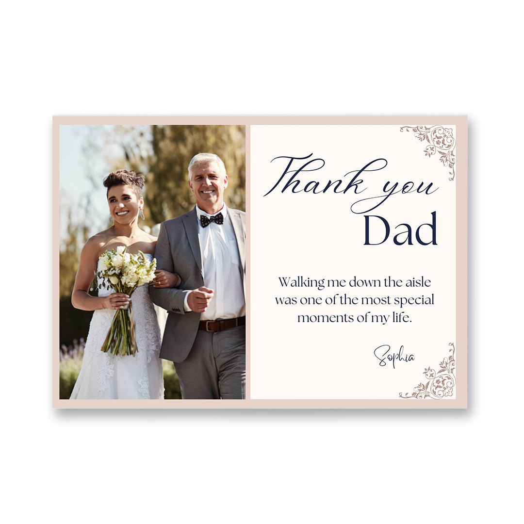 Personalised Wedding Video Book – Rose Pink Theme for Father of the Bride