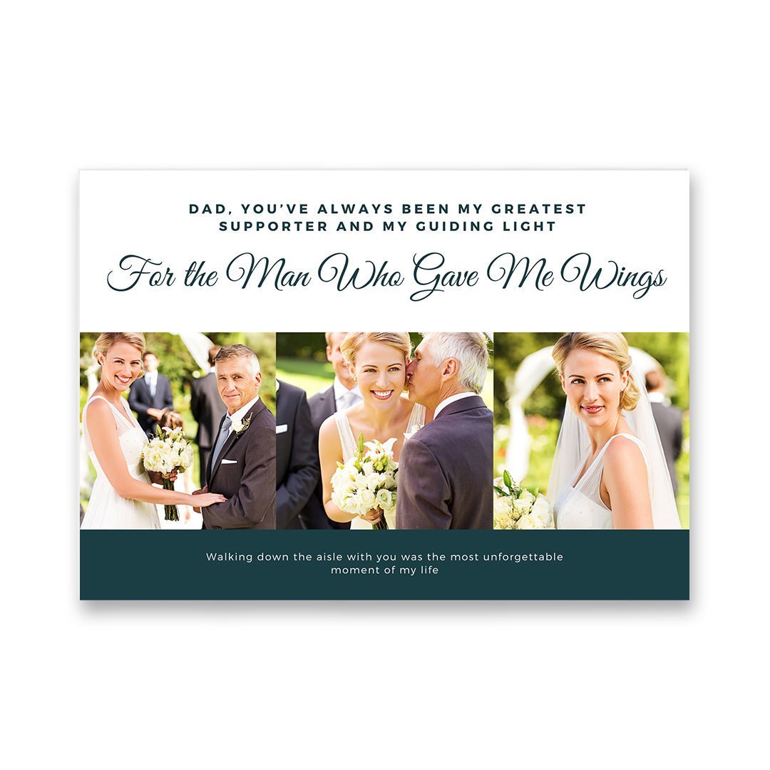 Personalised Wedding Video Book – Elegant Green Theme for Father of the Bride