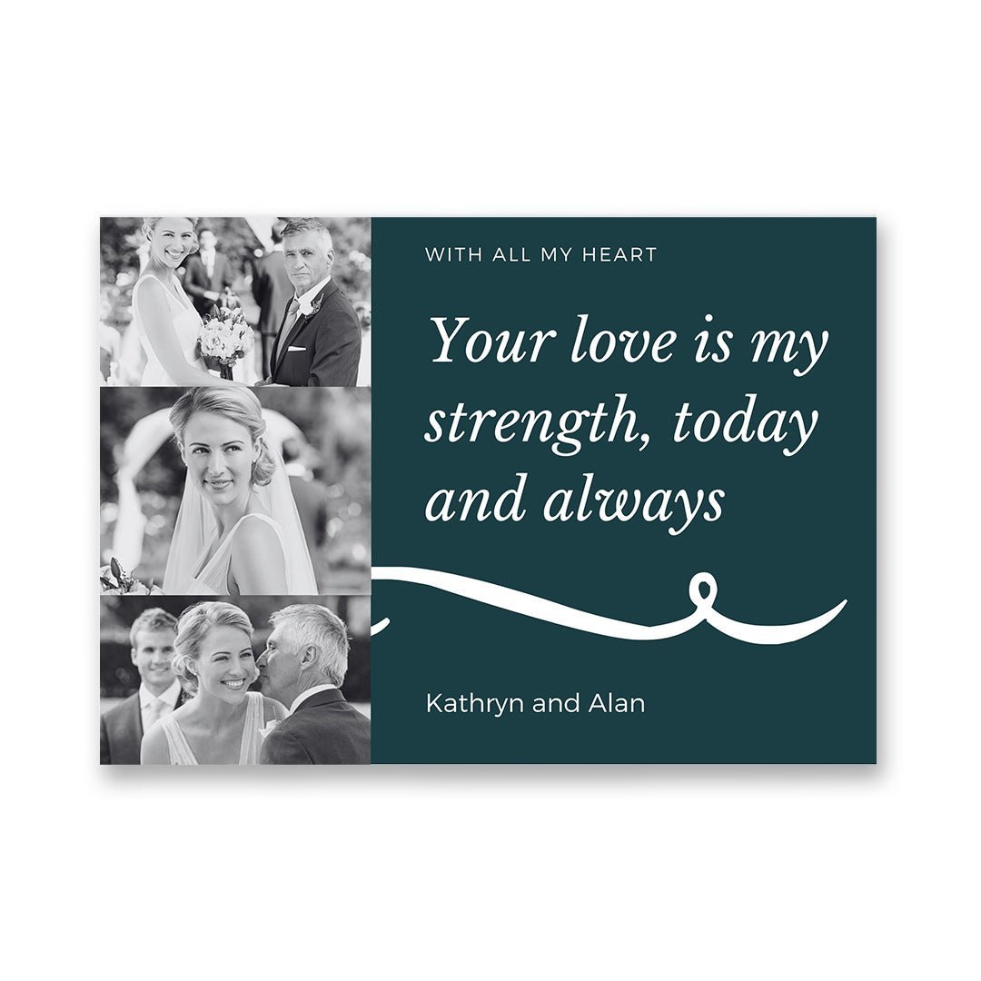 Personalised Wedding Video Book – Elegant Green Theme for Father of the Bride