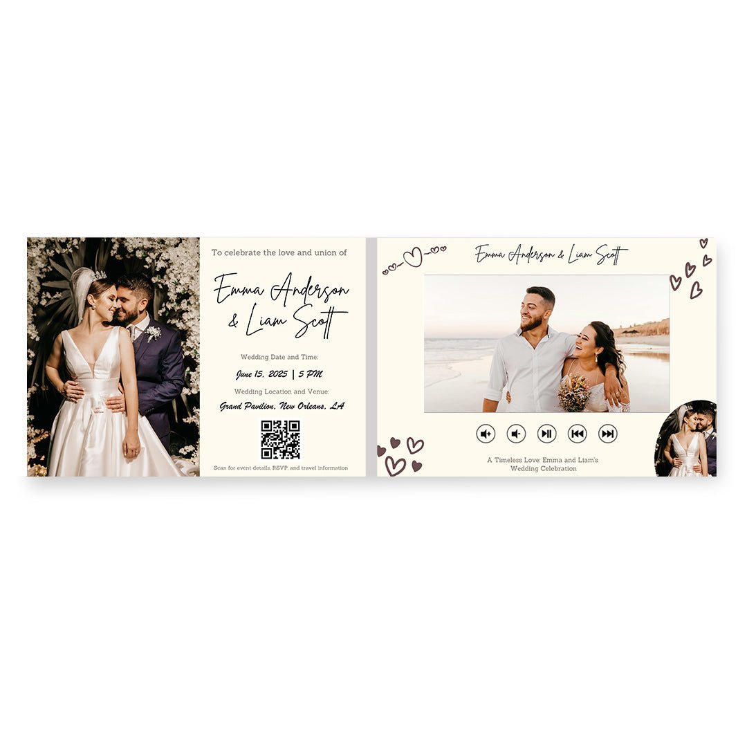 Unique Digital Wedding Invitation Video Book with Personalized Details