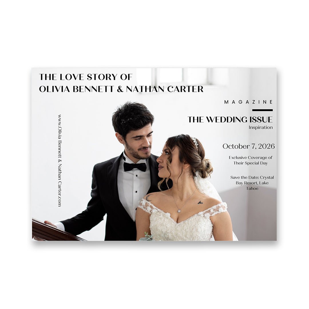 Elegant White Custom Wedding Video Book with Digital Invitation Theme