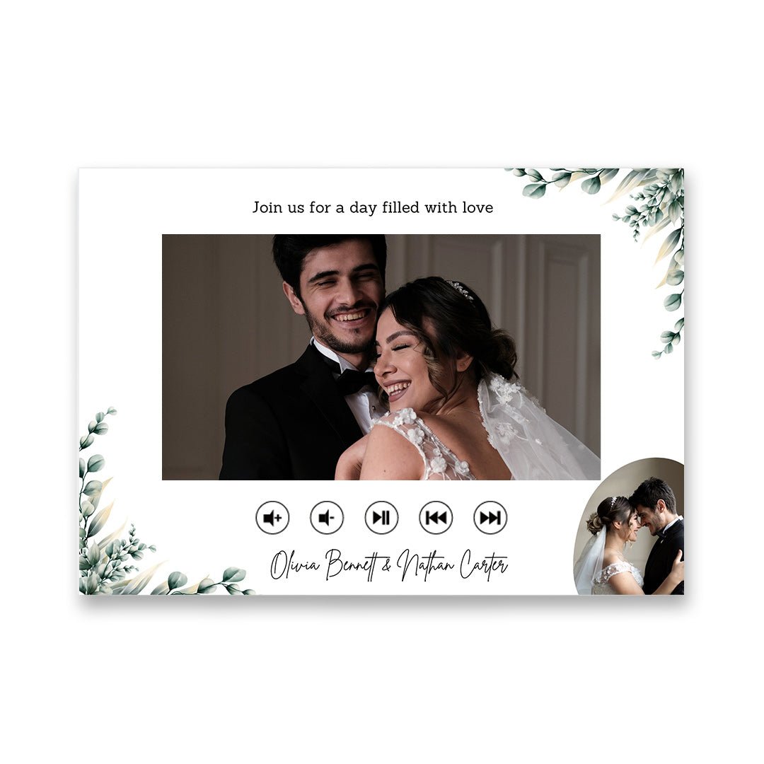 Unique Wedding Video Album – Custom Wedding Invitation with RSVP QR Code