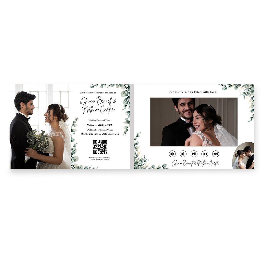 Unique Wedding Video Album – Custom Wedding Invitation with RSVP QR Code