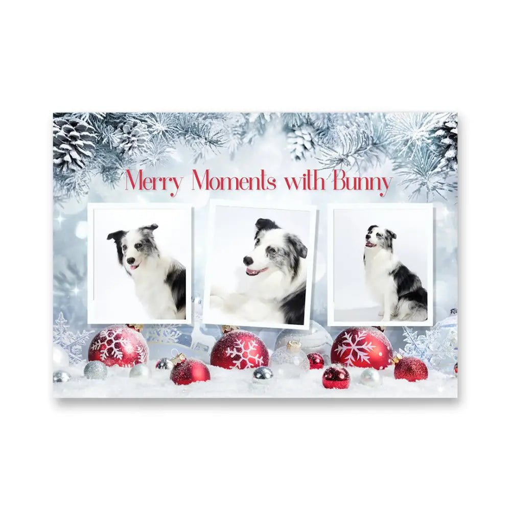 Customizable Christmas Dog Video Book | Personalized Pet Festive Memories Pet Video Album