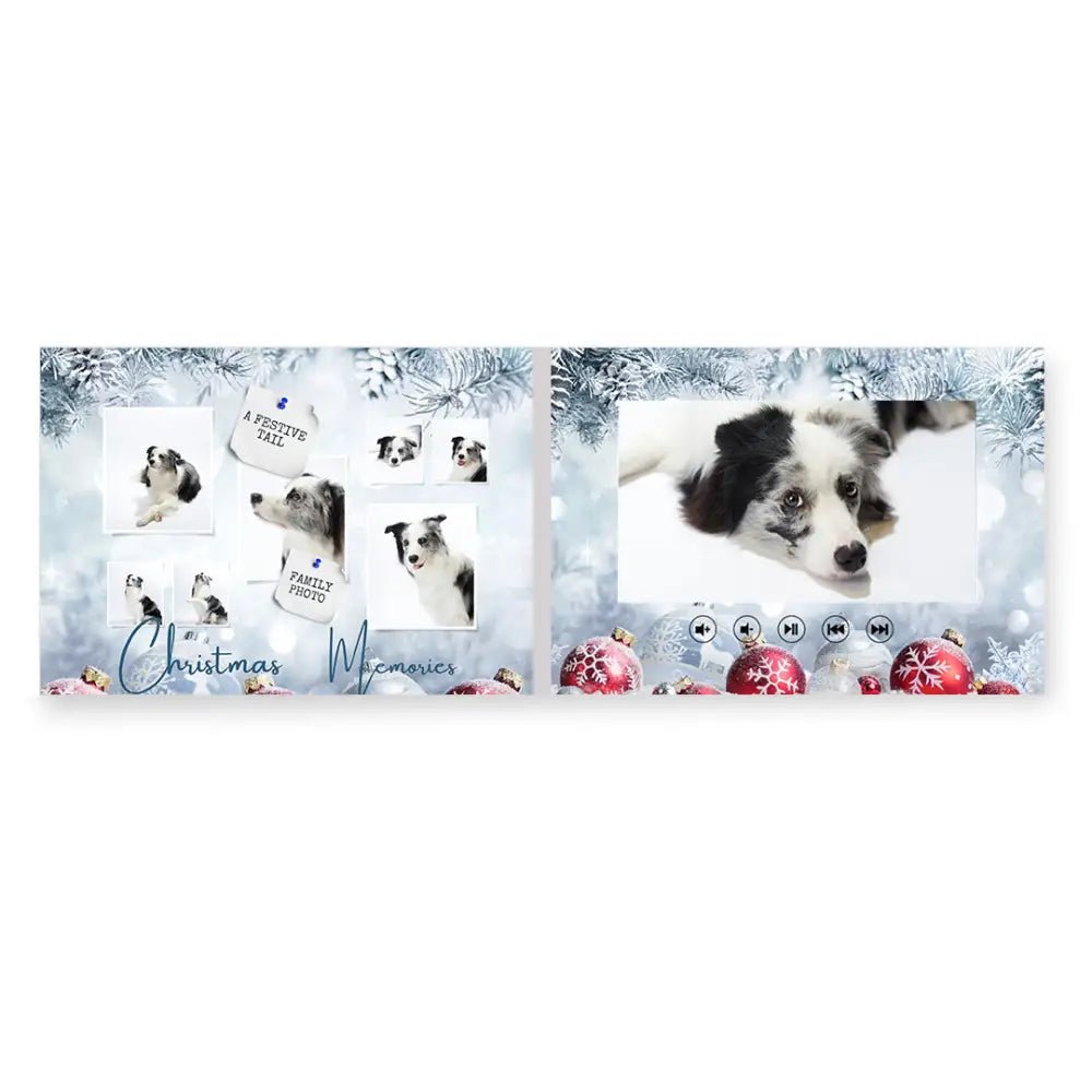 Customizable Christmas Dog Video Book | Personalized Pet Festive Memories Pet Video Album