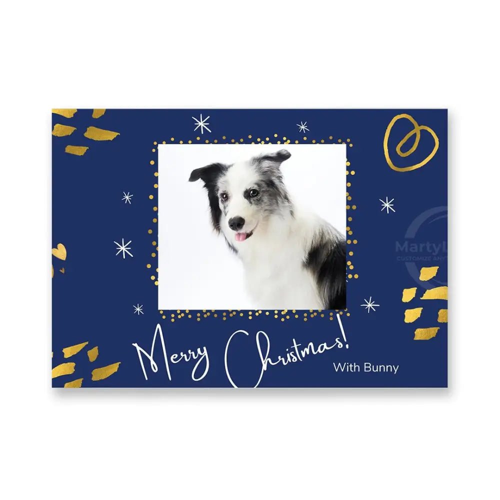 Festive Paws Christmas Video Book | Dog Santa Photos - Blue and Gold Edition-3