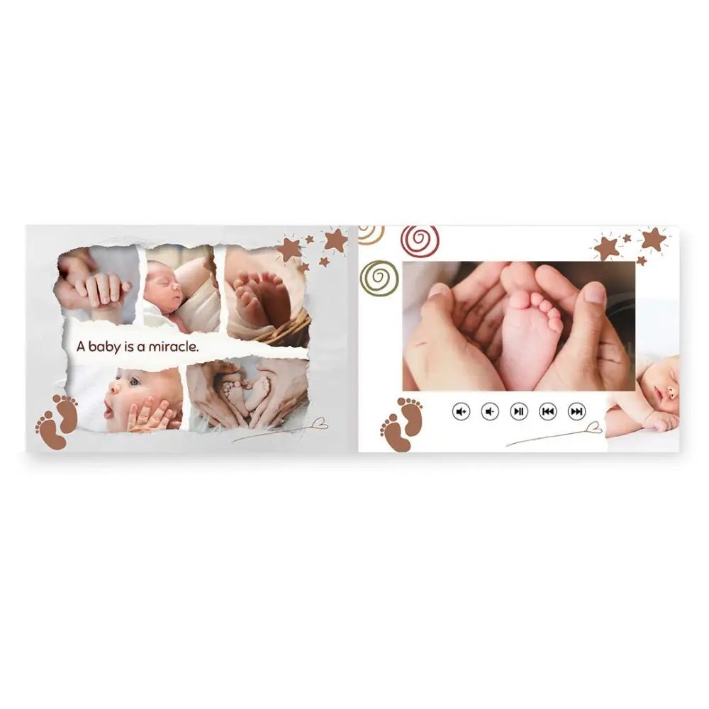 Newborn Video Book With Customizable 7-Inch Ips Display | Digital Family Photo Album Newborn Video