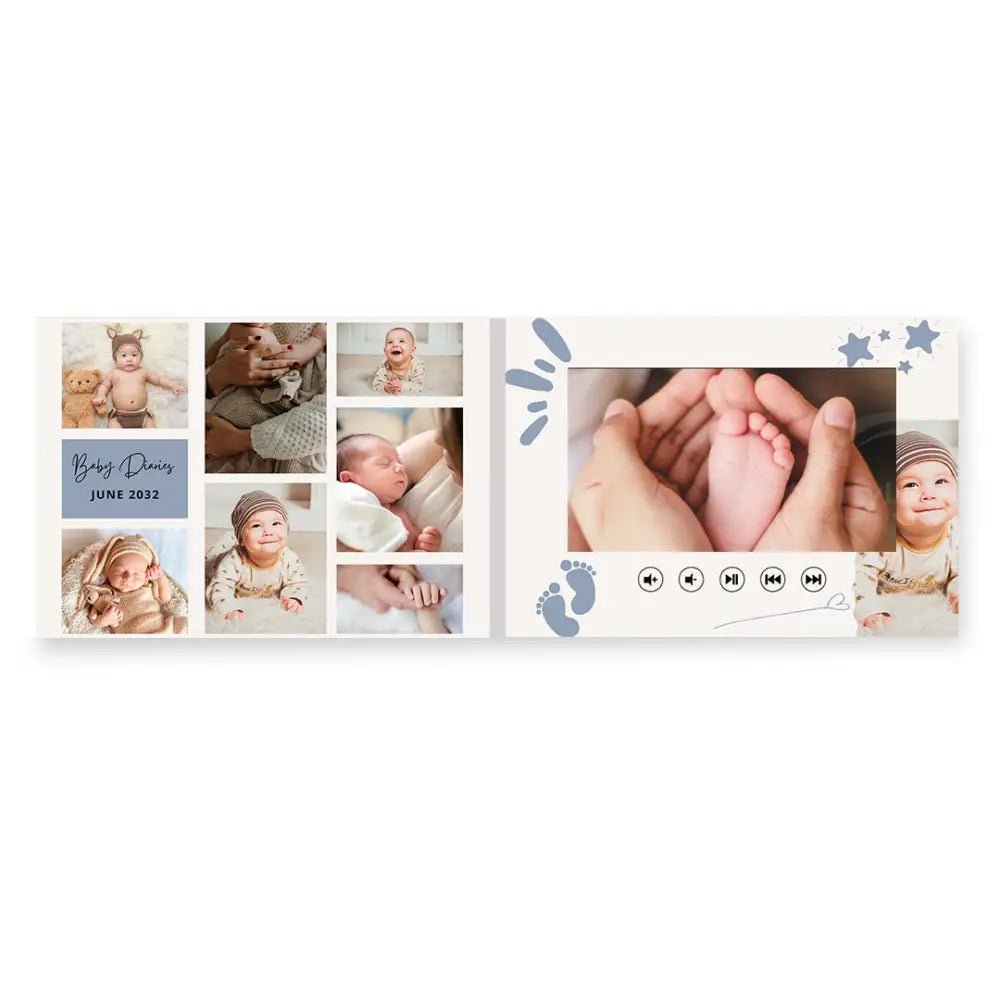 Personalized Newborn Family Video Book - Cherished Keepsake Album Newborn Video Book