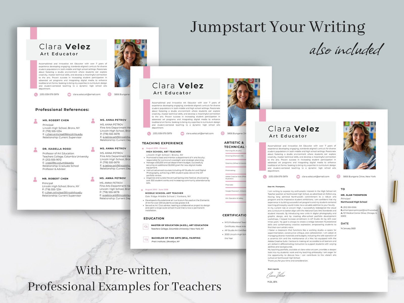 Creative Art Teacher Resume Template & Career Kit for Canva-C06 2 Creative Art Teacher Resume Template & Career Kit for Canva-C06 - Image 2