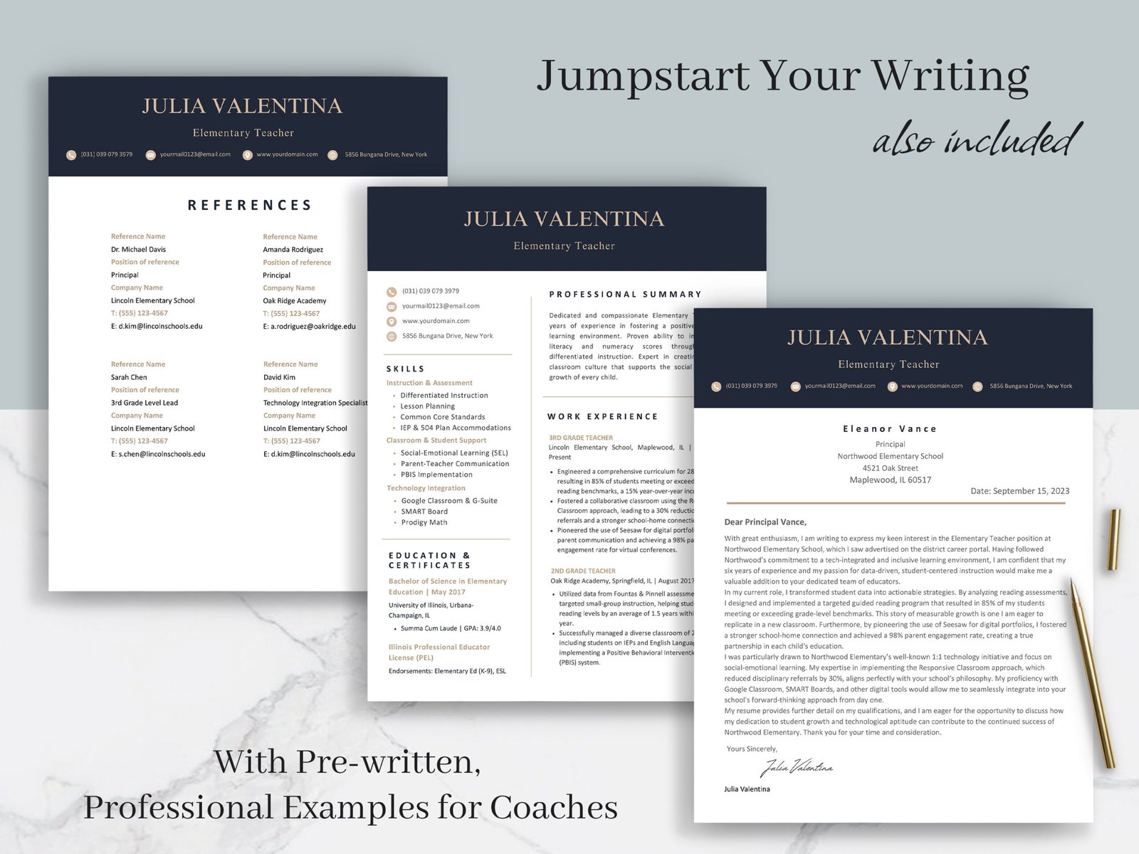 Professional Teacher Resume Template for Canva | ATS-Proof with Real Examples-C01 2 Professional Teacher Resume Template for Canva | ATS-Proof with Real Examples-C01 - Image 2
