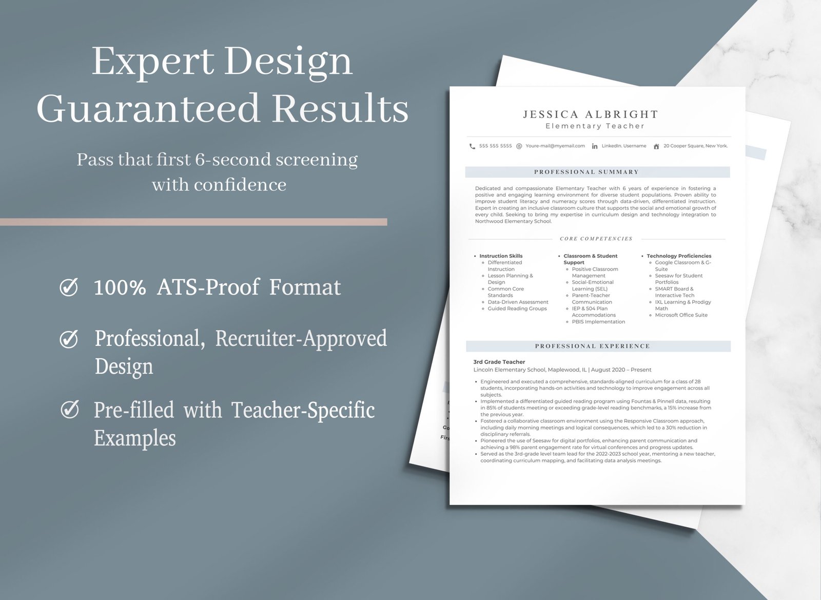 Professional Elementary Teacher Resume Template & Career Success Kit for Canva-C02 5 Professional Elementary Teacher Resume Template & Career Success Kit for Canva-C02 - Image 5